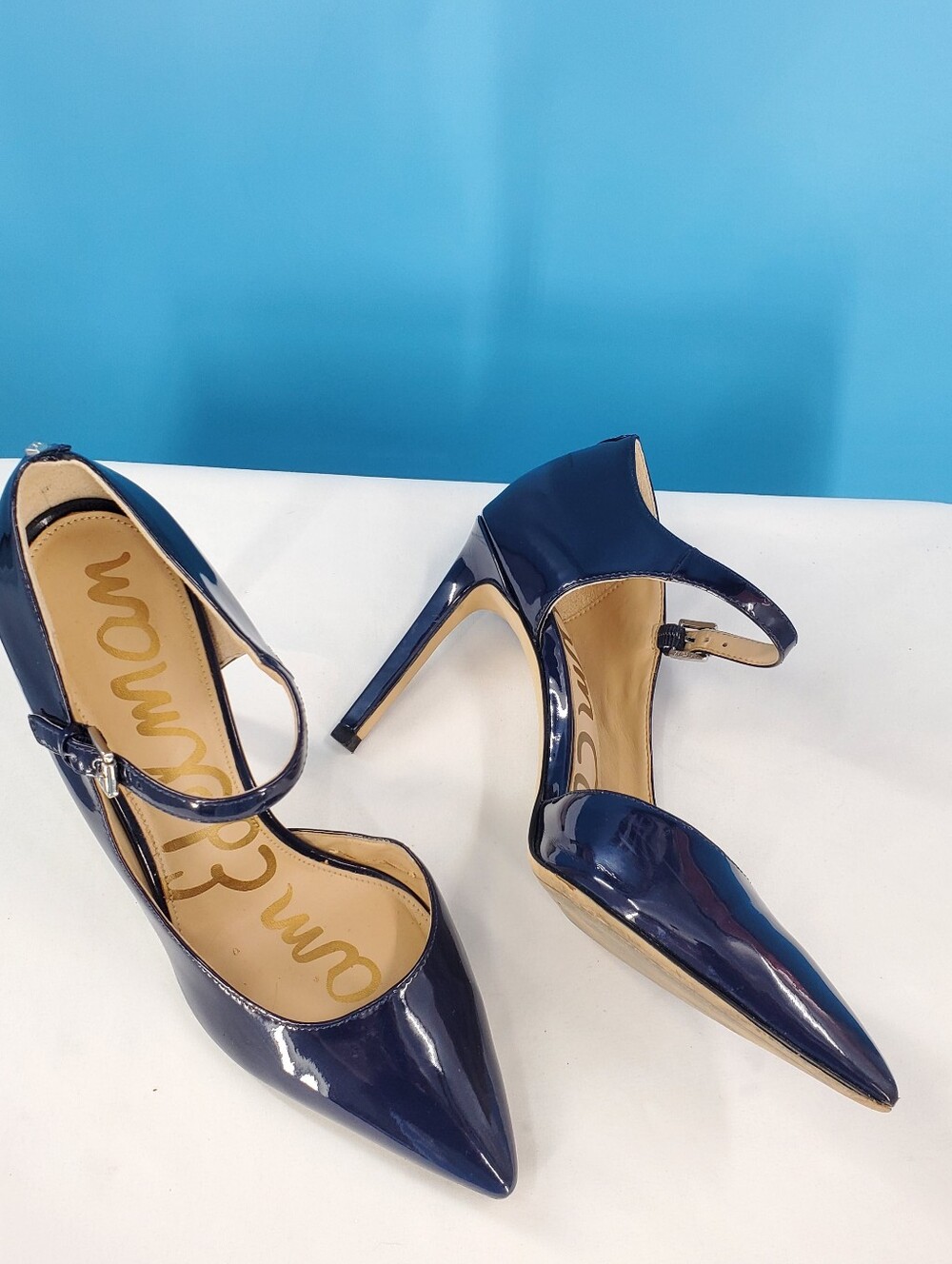 Sam Edelman navy pointed toe heels - Picture 11 of 12